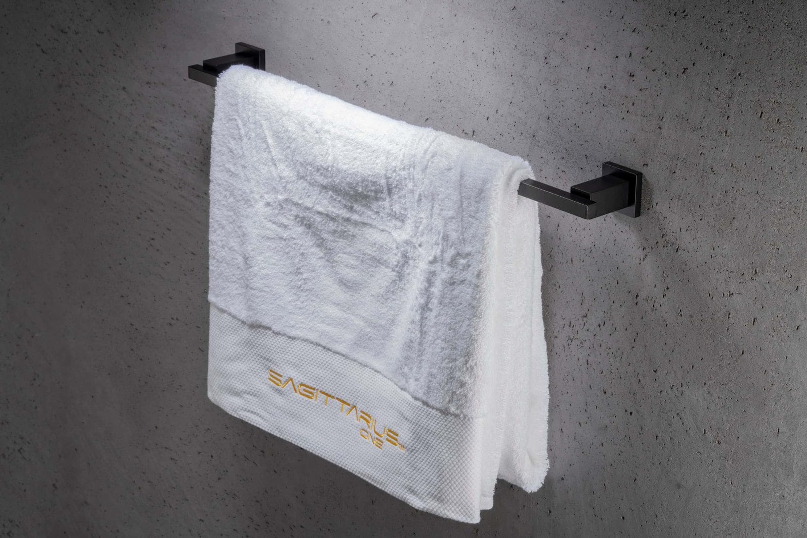 Porta Asciugamani Autoadesivo Sagittarius One 40 Cm - In Acciaio Inox Cromato, Senza Fori, Per Bagno E Cucina