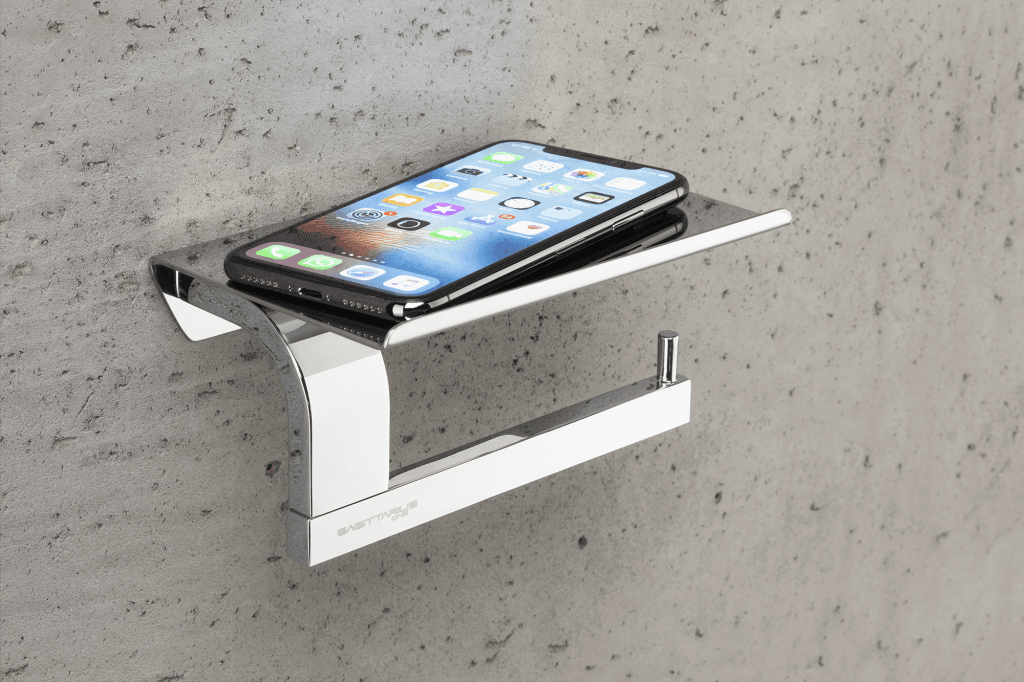 Toiletrolhouder, WC Rolhouder, Toiletpapierhouder,, WC Rolhouder met plank, Badkamer, Toilet, WC