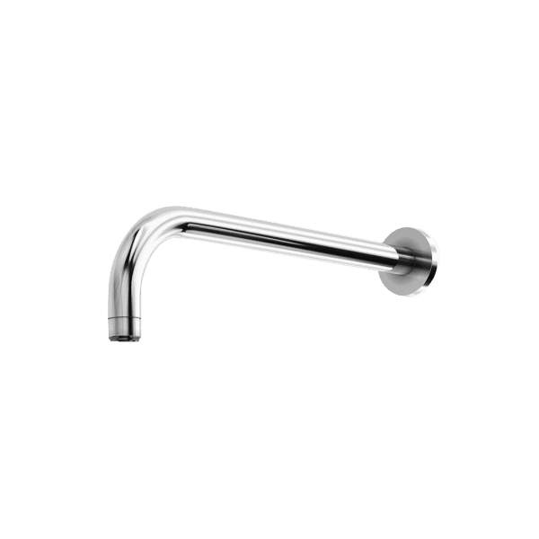 01S1 wall-mounted shower arm with polished chrome finish, minimalist design.