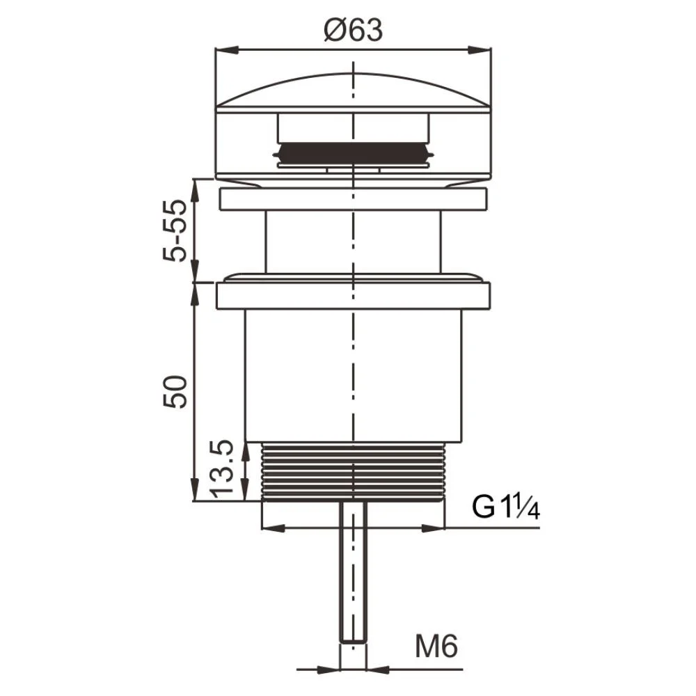 Evolti 551S1-G Contemporary Knurled Basin Mixer Tap - Gunmetal - Image 8