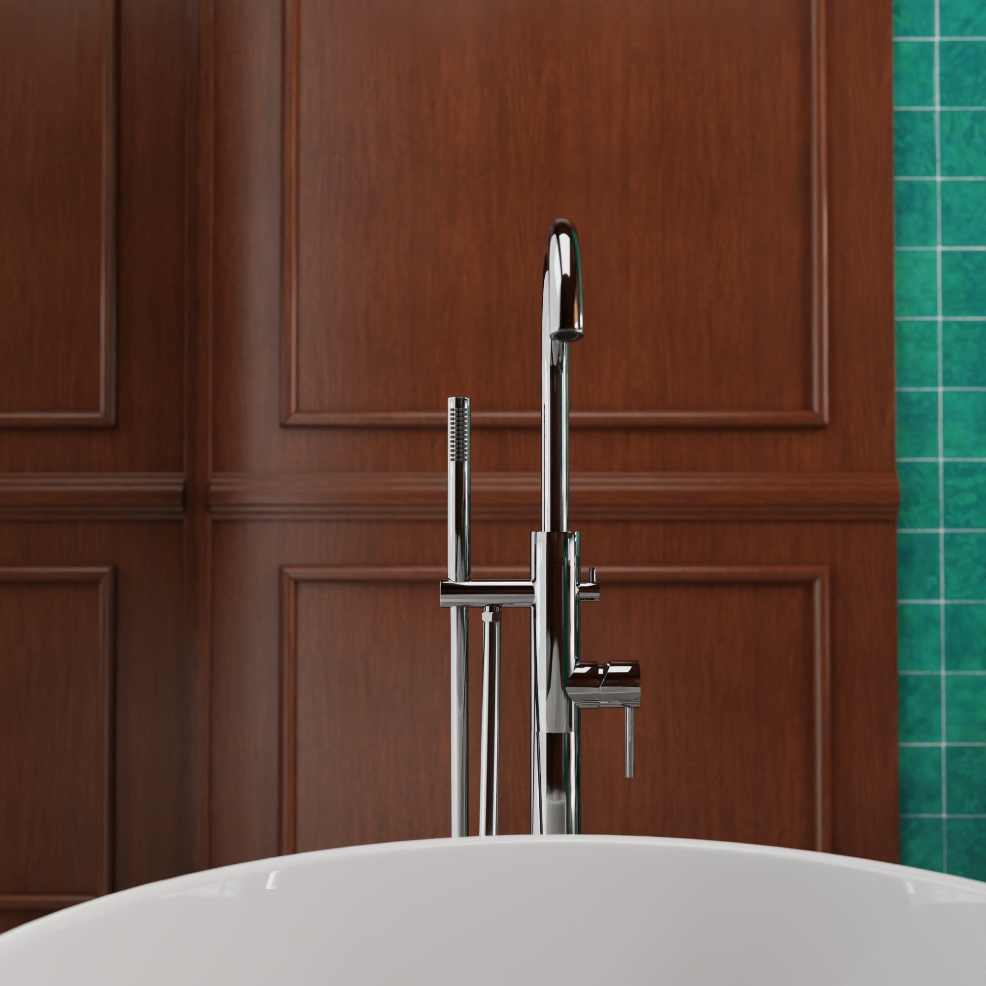 Evolti 1100S1 Thermostatic Rainfall Shower Mixer with Handheld Shower - Chrome - Image 5