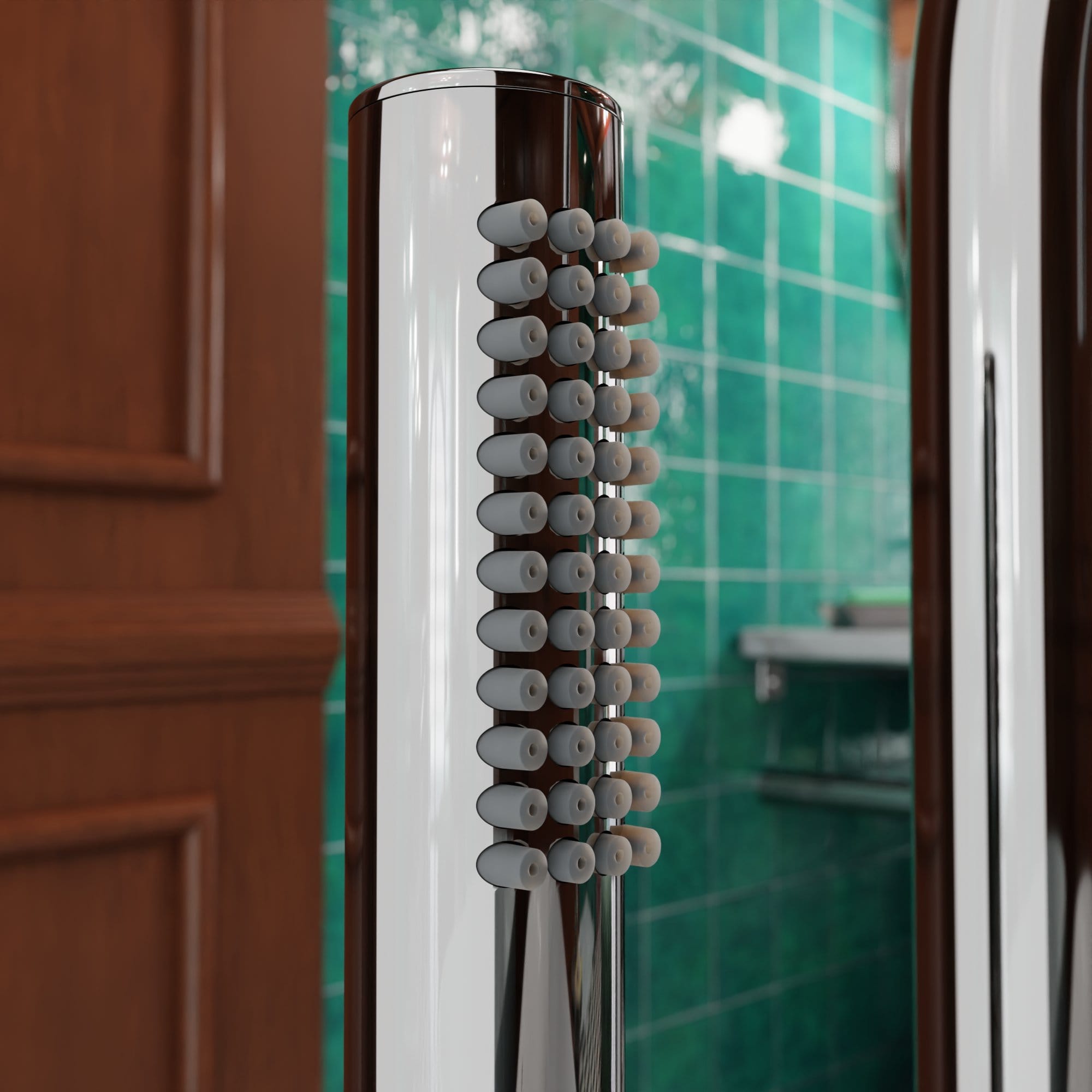 Evolti 1100S1 Thermostatic Rainfall Shower Mixer with Handheld Shower - Chrome - Image 3