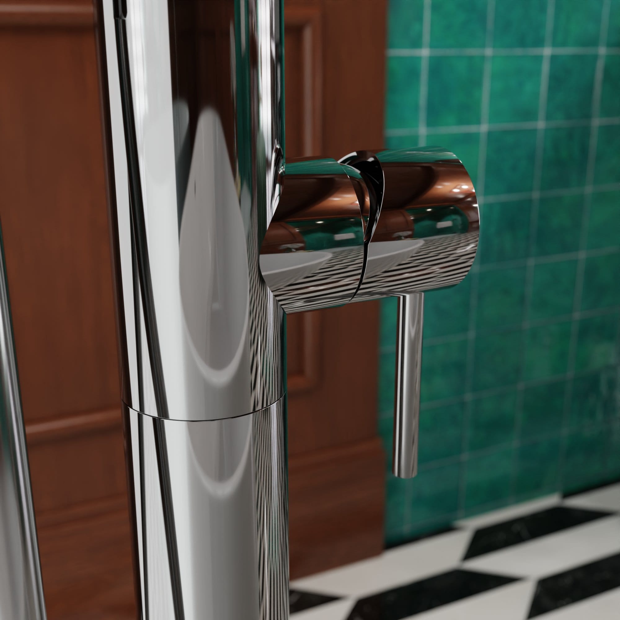 Evolti 1100S1 Thermostatic Rainfall Shower Mixer with Handheld Shower - Chrome - Image 4