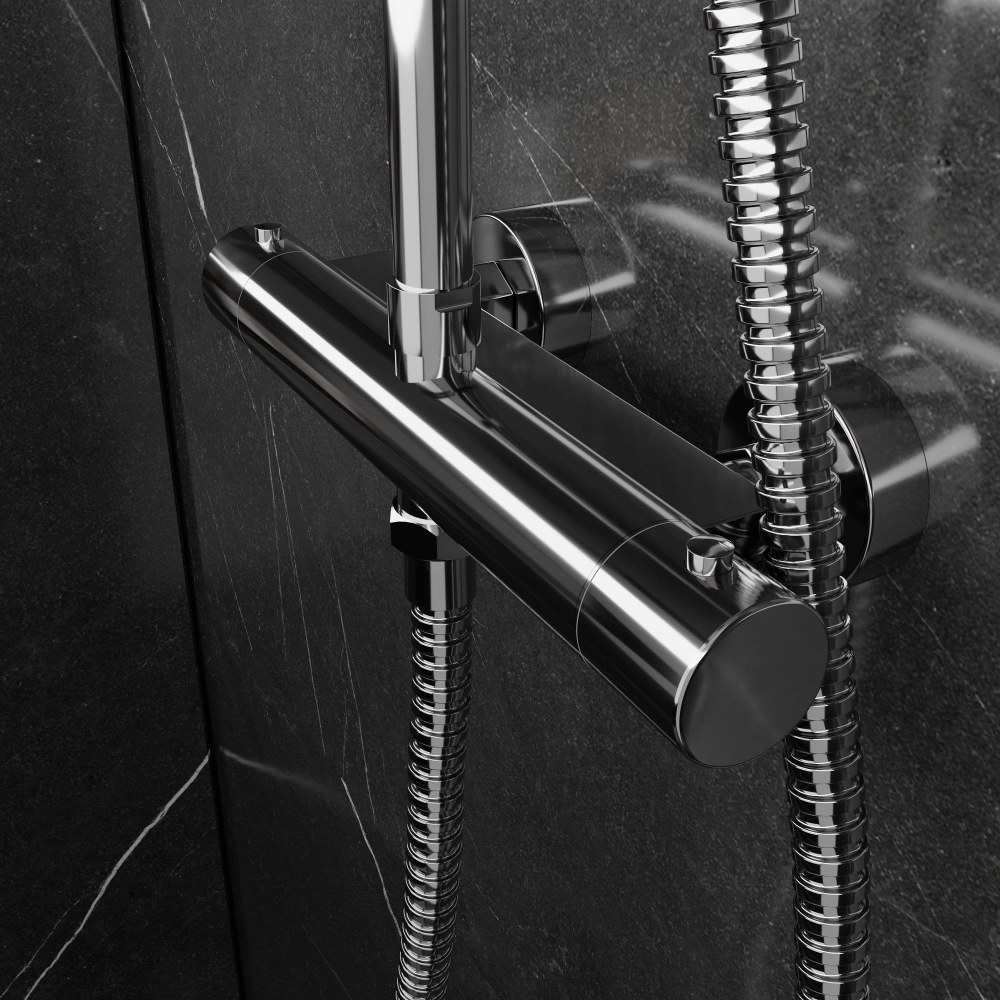 Gustave 24S1 Sistema Doccia con Soffione a Pioggia - Cromata - immagine 3