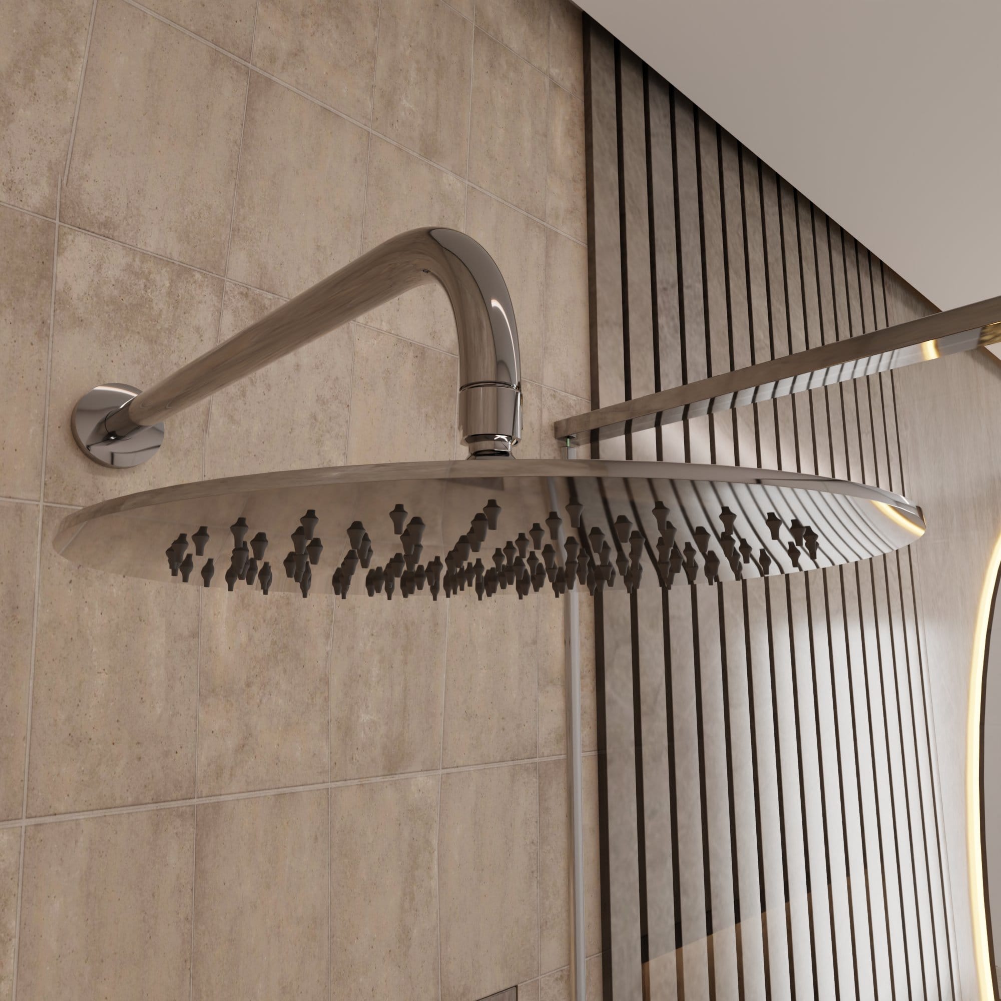 Nelis 01S1 Braccio Doccia da Parete 300mm - Cromata - immagine 6