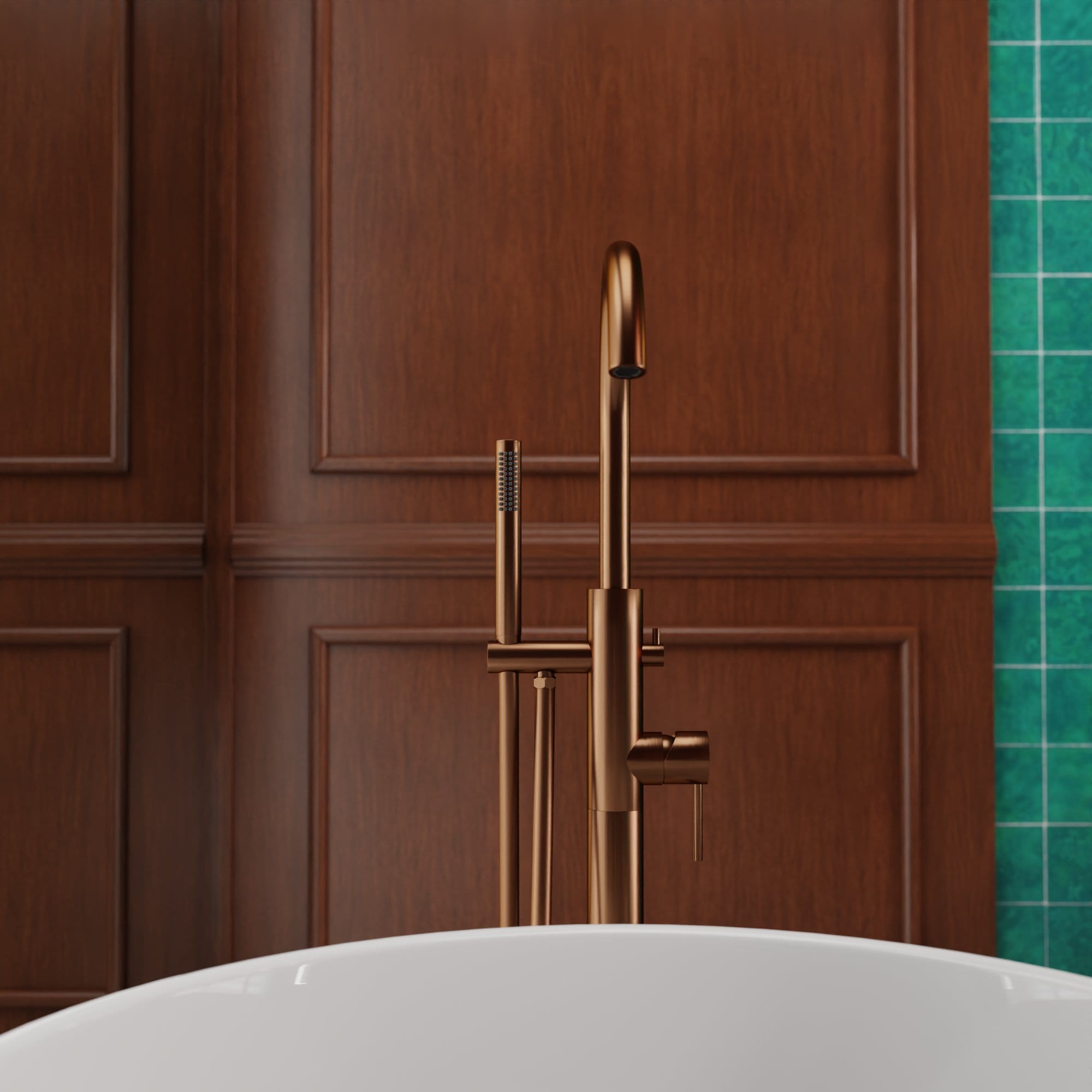 Evolti 1100S1-SB Vrijstaande Badkraan - Satijnbrons - Afbeelding 6