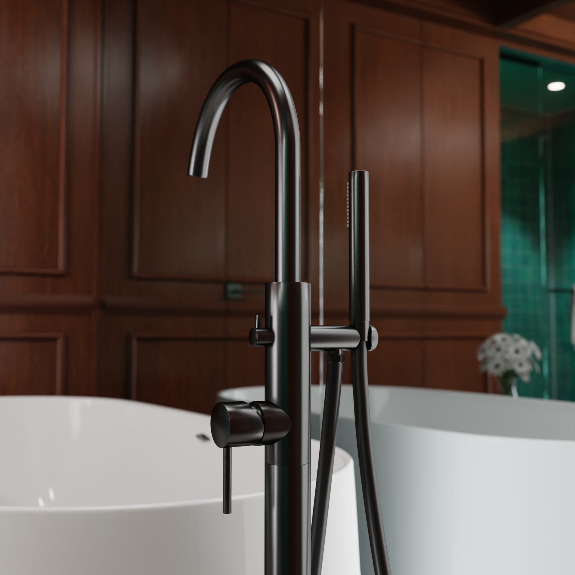 Evolti 1100S1-G Vrijstaande Badkraan - Gunmetal - Afbeelding 2