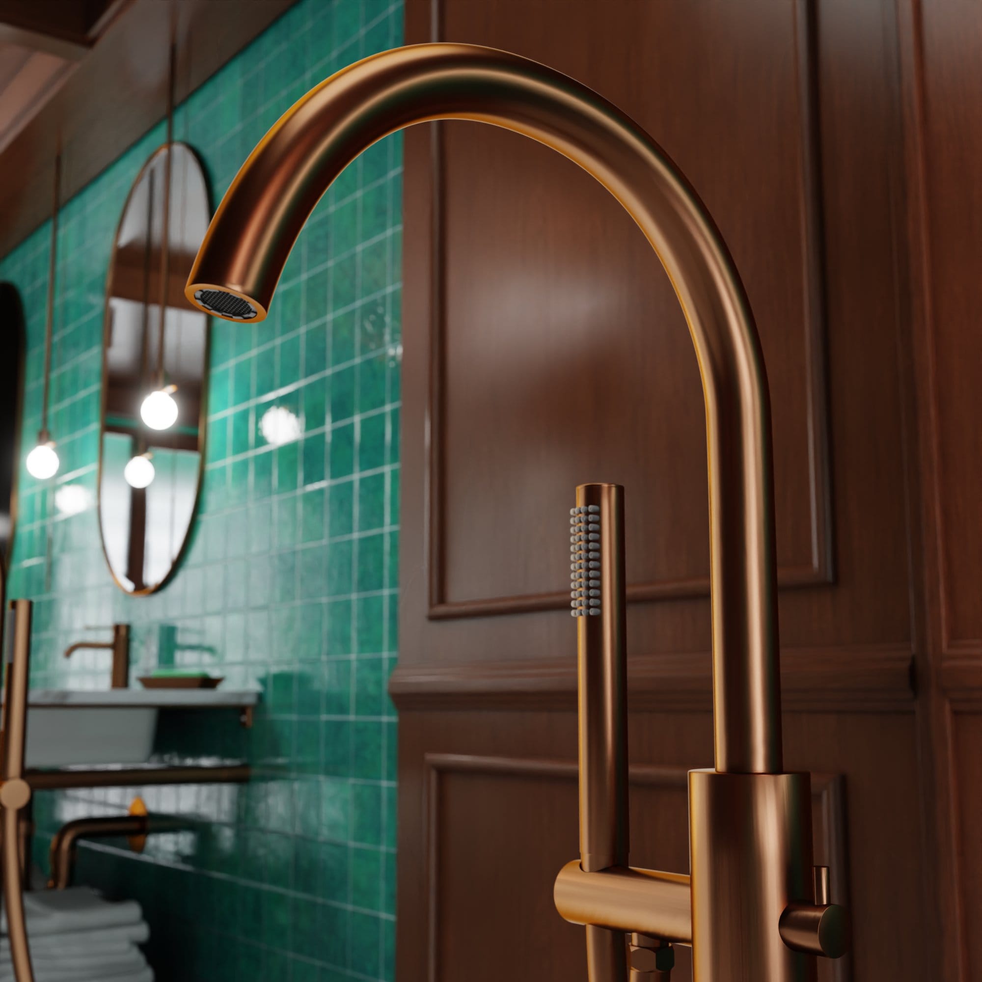 Evolti 1100S1-SB Vrijstaande Badkraan - Satijnbrons - Afbeelding 3