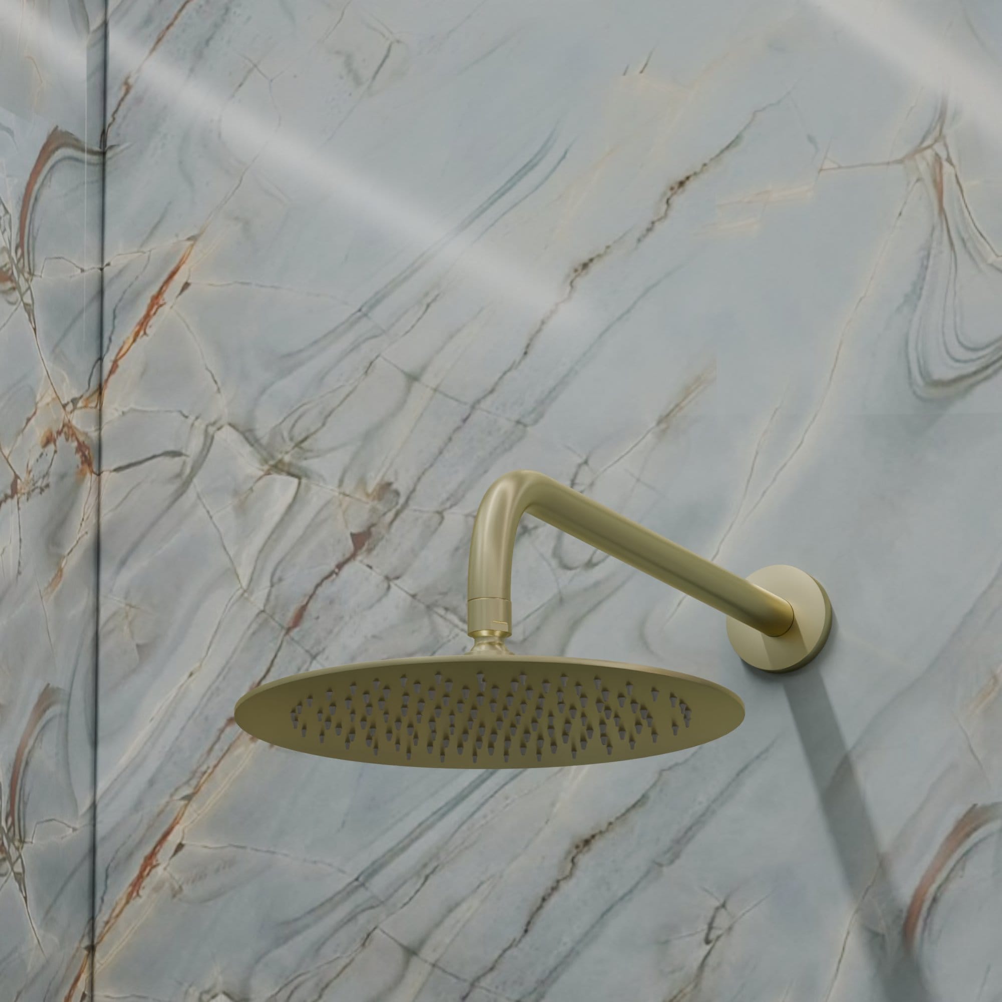 Nelis 01S1-BG Braccio Doccia da Parete 300mm - Oro Spazzolato - immagine 5