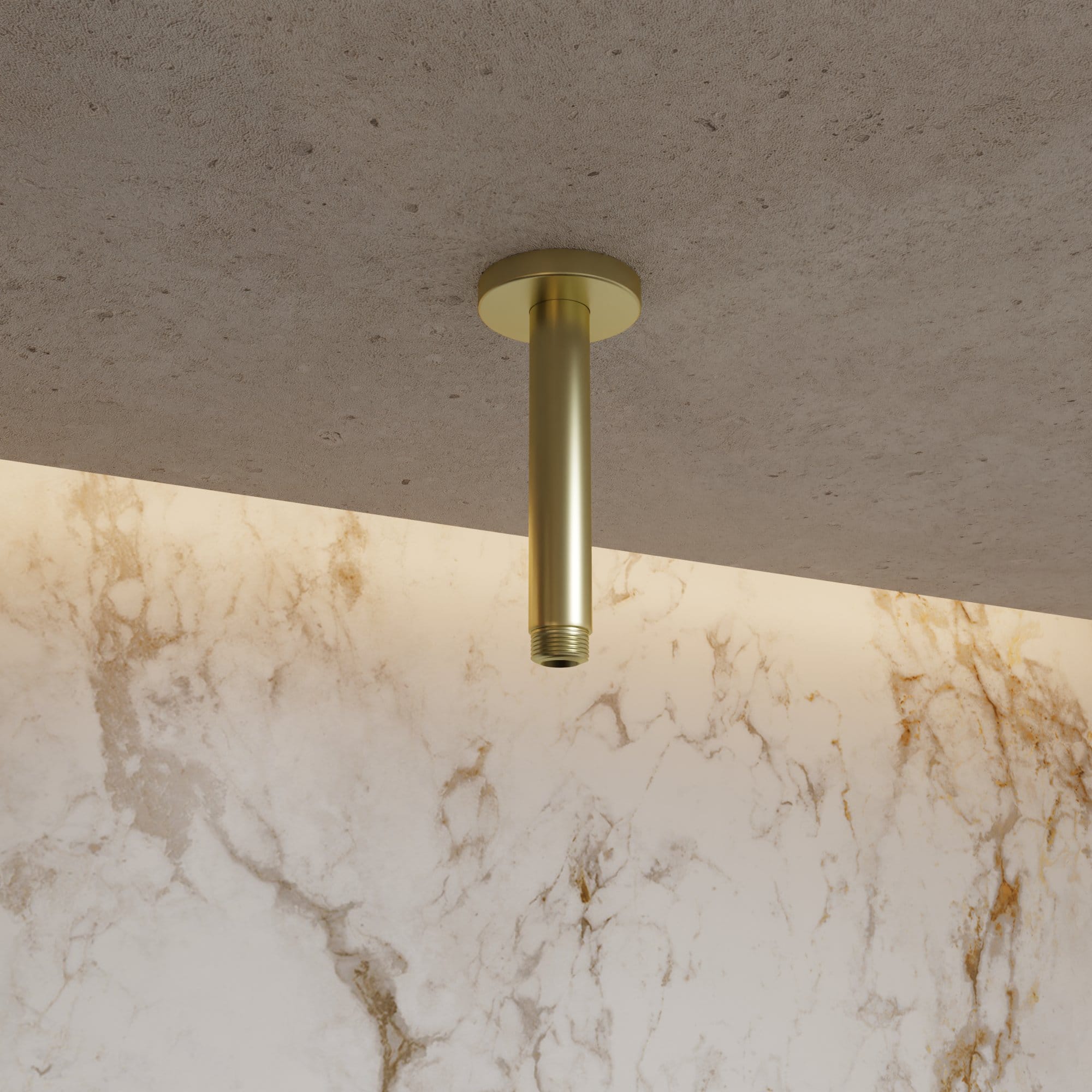 Nelis 02S1-BB Deckenstange 12 cm für Duschsysteme - Gebürstetes Messing – Bild 4