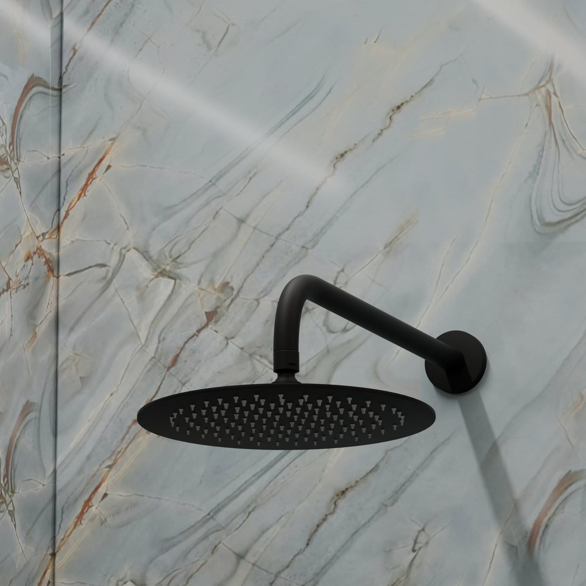 Nelis 21S1-B Regendouchekop – Ø250 mm – Mat Zwart - Afbeelding 2