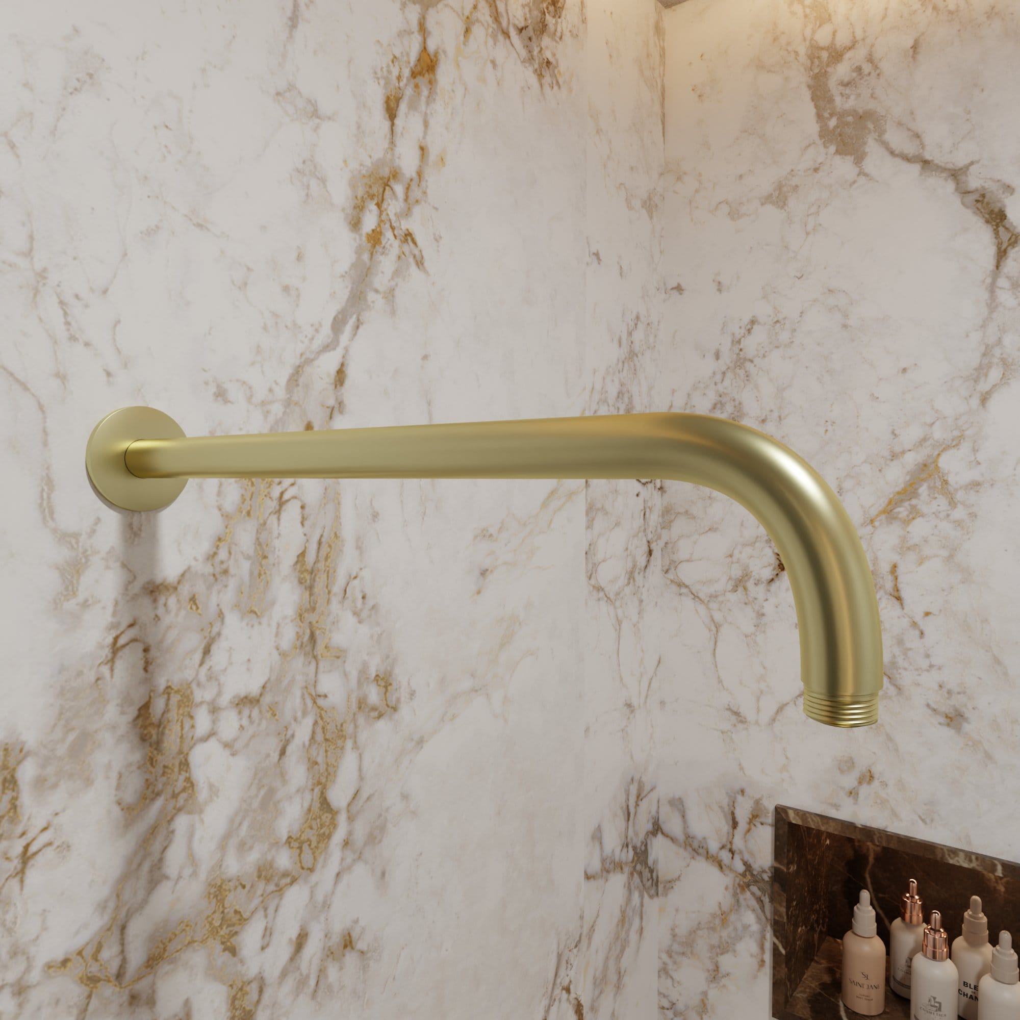 Nelis 01S1-BG Braccio Doccia da Parete 300mm - Oro Spazzolato - immagine 2