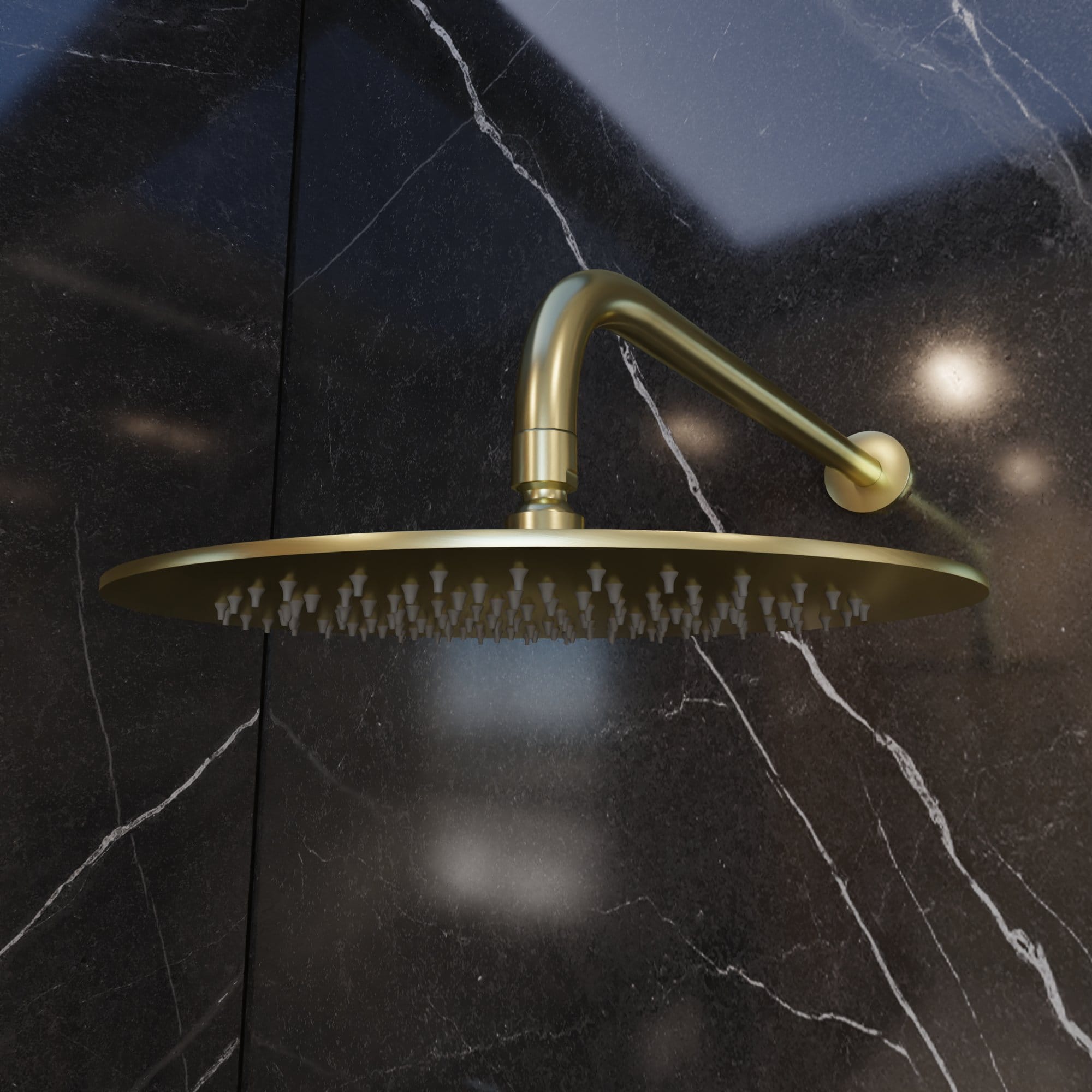 Nelis 01S1-BG Braccio Doccia da Parete 300mm - Oro Spazzolato - immagine 6