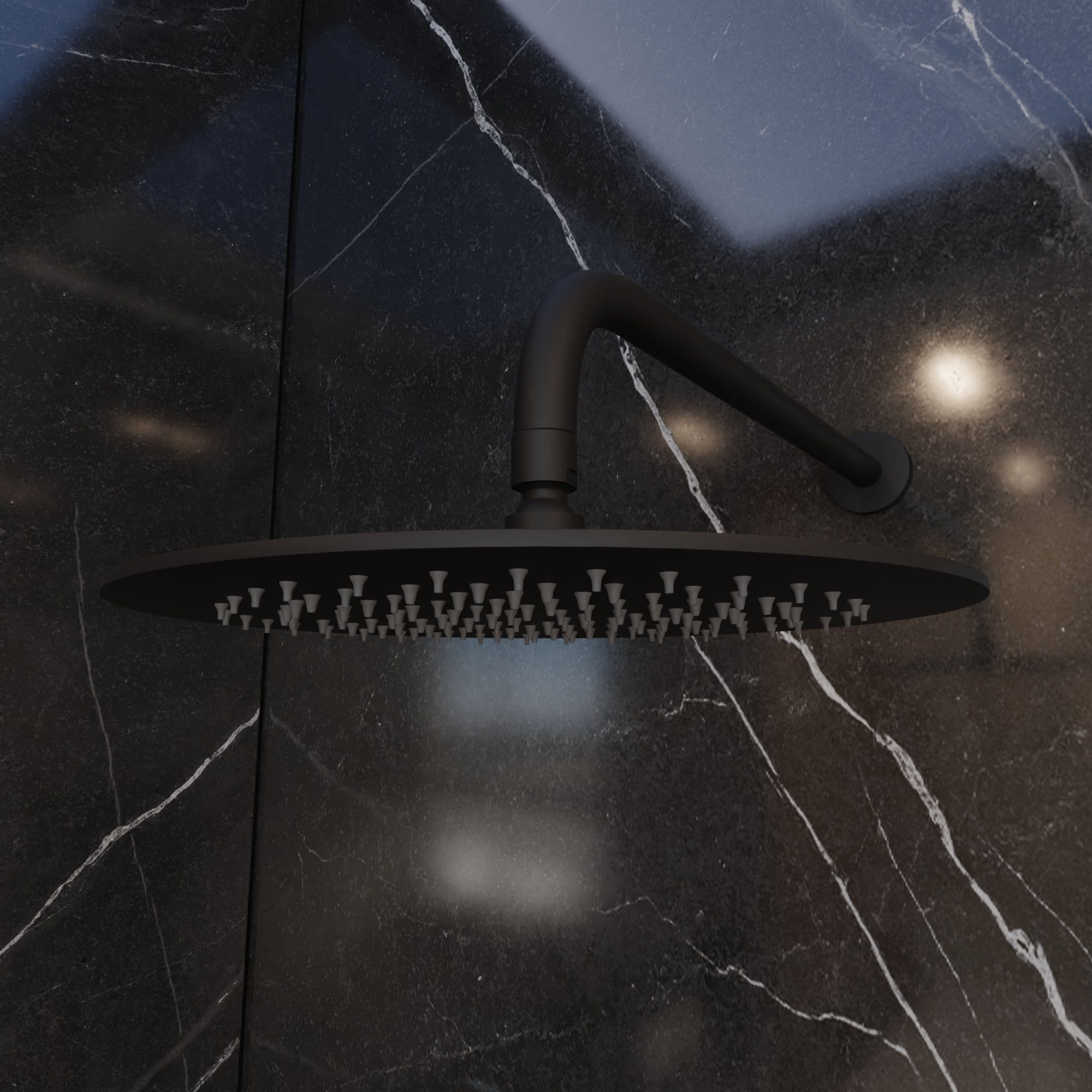 Nelis 21S1-B Regendouchekop – Ø250 mm – Mat Zwart - Afbeelding 7