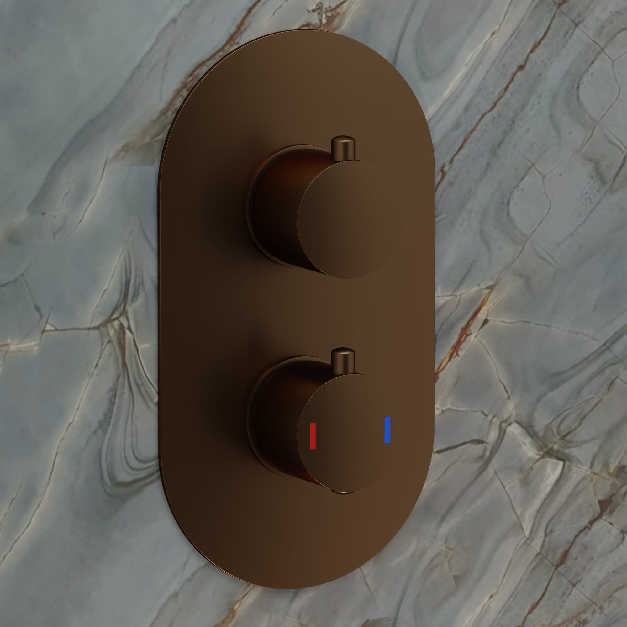 Nelis 277S1-DBB Inbouw Thermostaatkraan – Donker Geborstelde Bronzen - Afbeelding 5