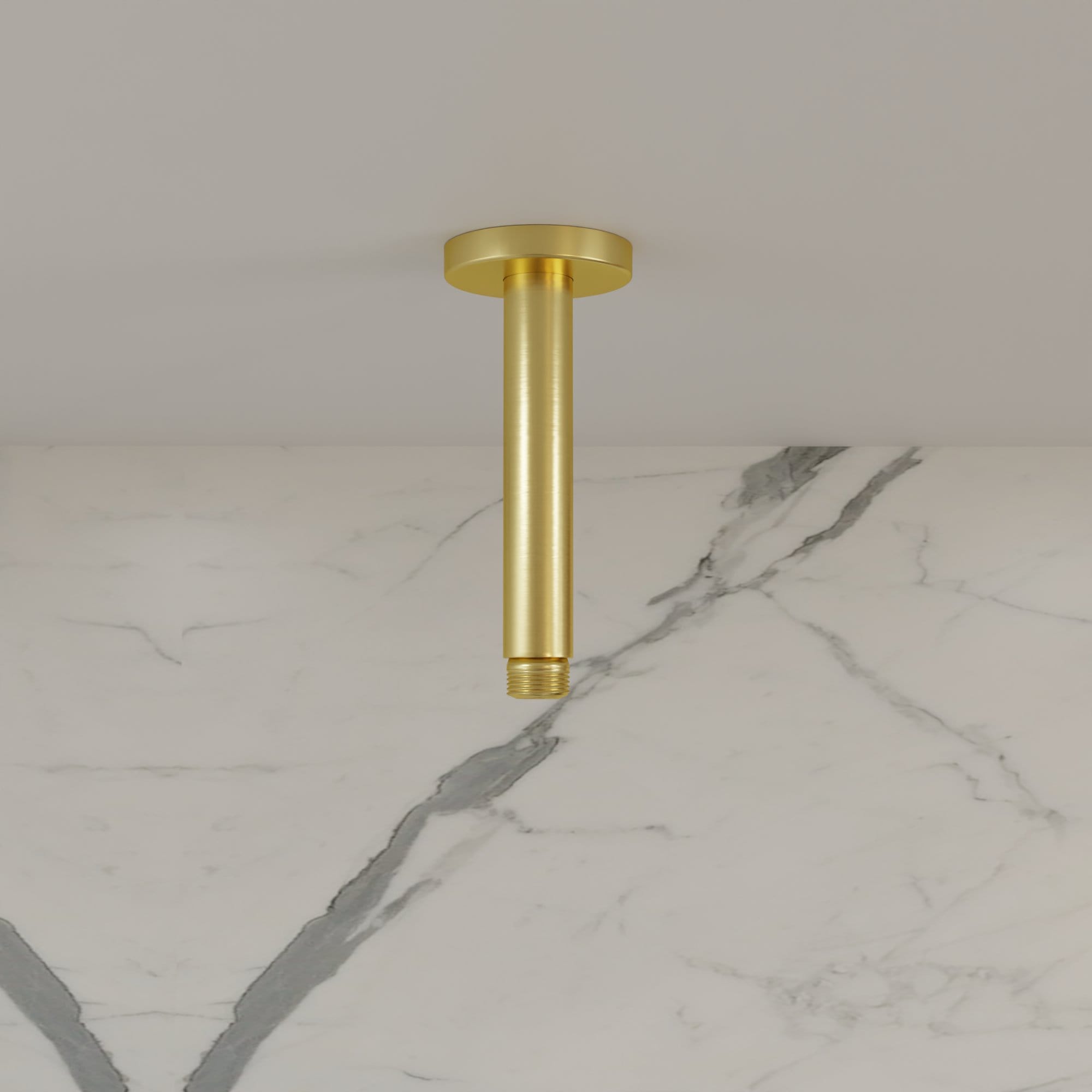 Nelis 02S1-BG Deckenstange 12 cm für Duschsysteme - Gebürstetes Gold – Bild 3