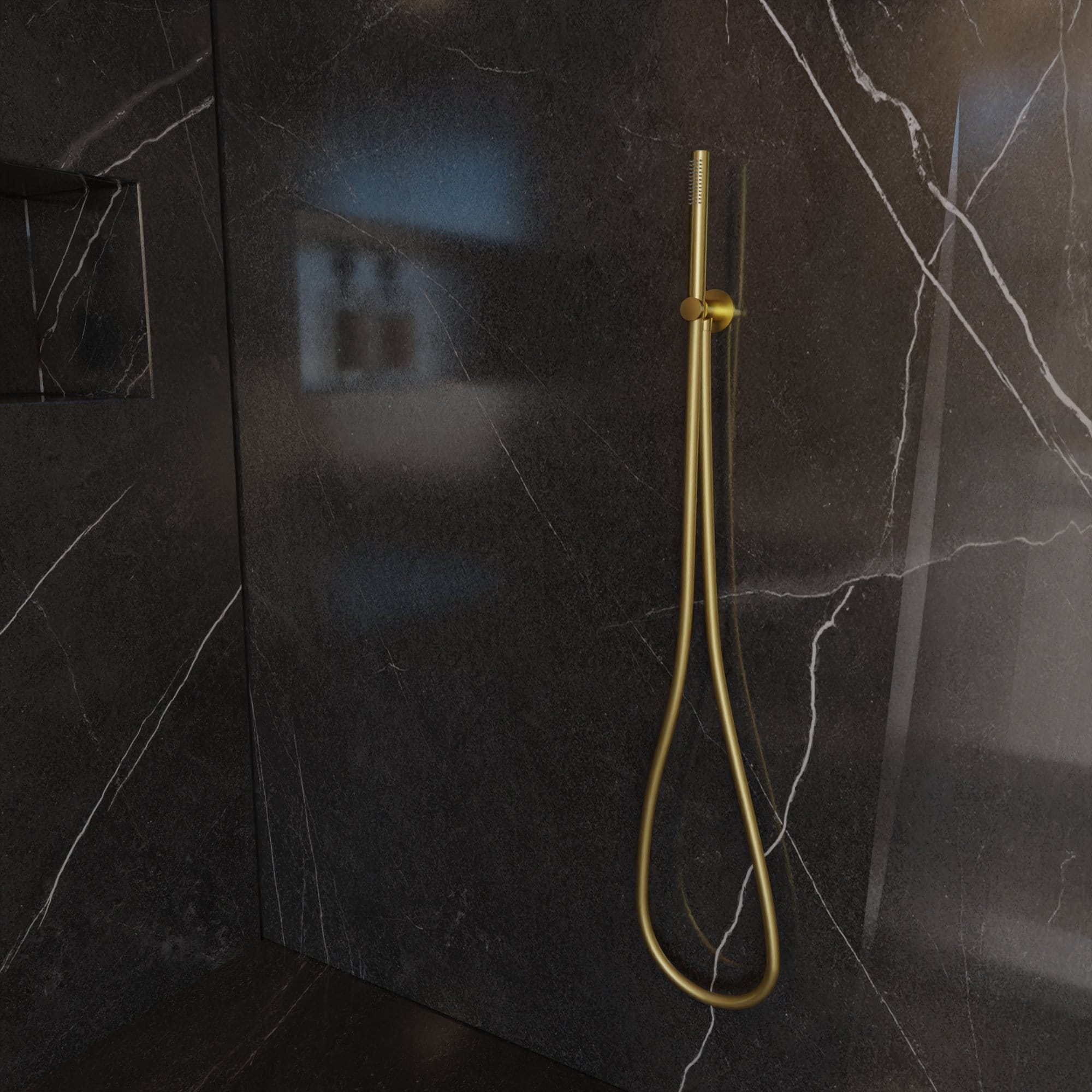 Nelis 23S1-BB Handdoucheset – Geborsteld Messing - Afbeelding 3