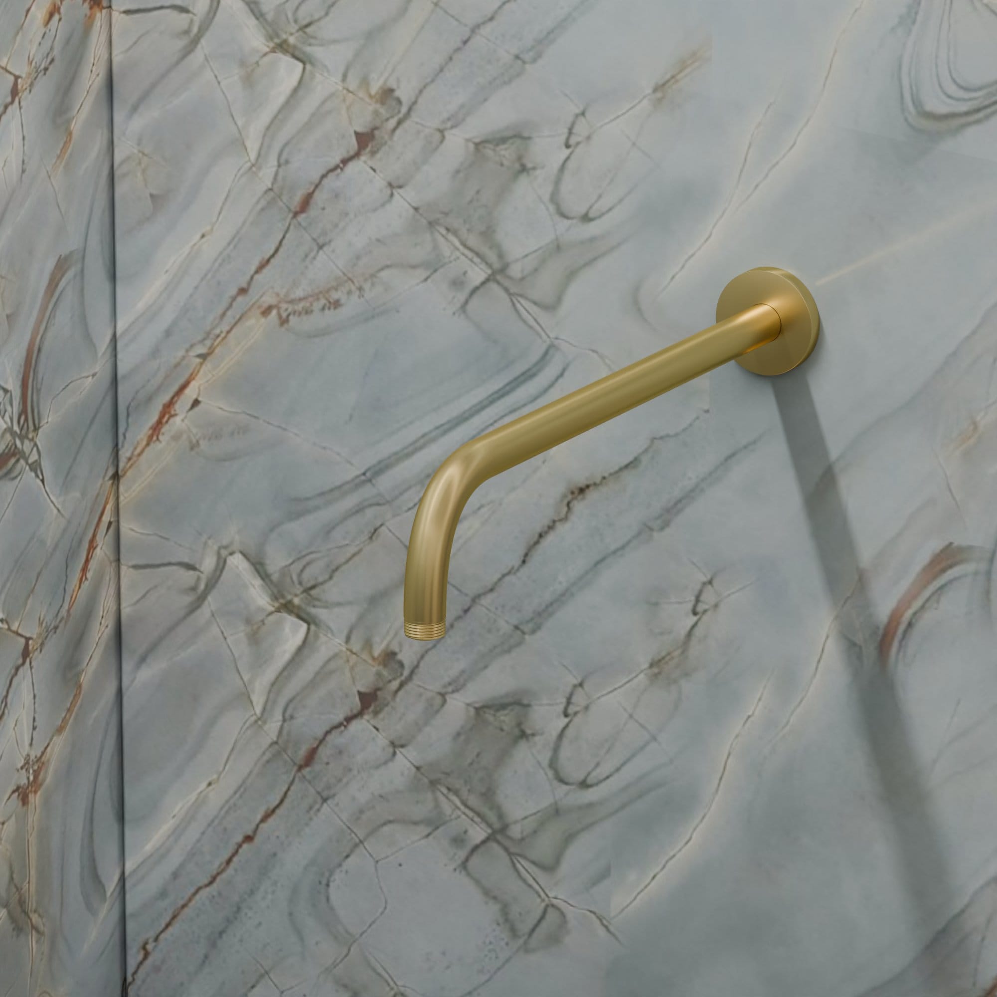 Nelis 01S1-BB Braccio Doccia da Parete 300mm - Ottone Spazzolato - immagine 4