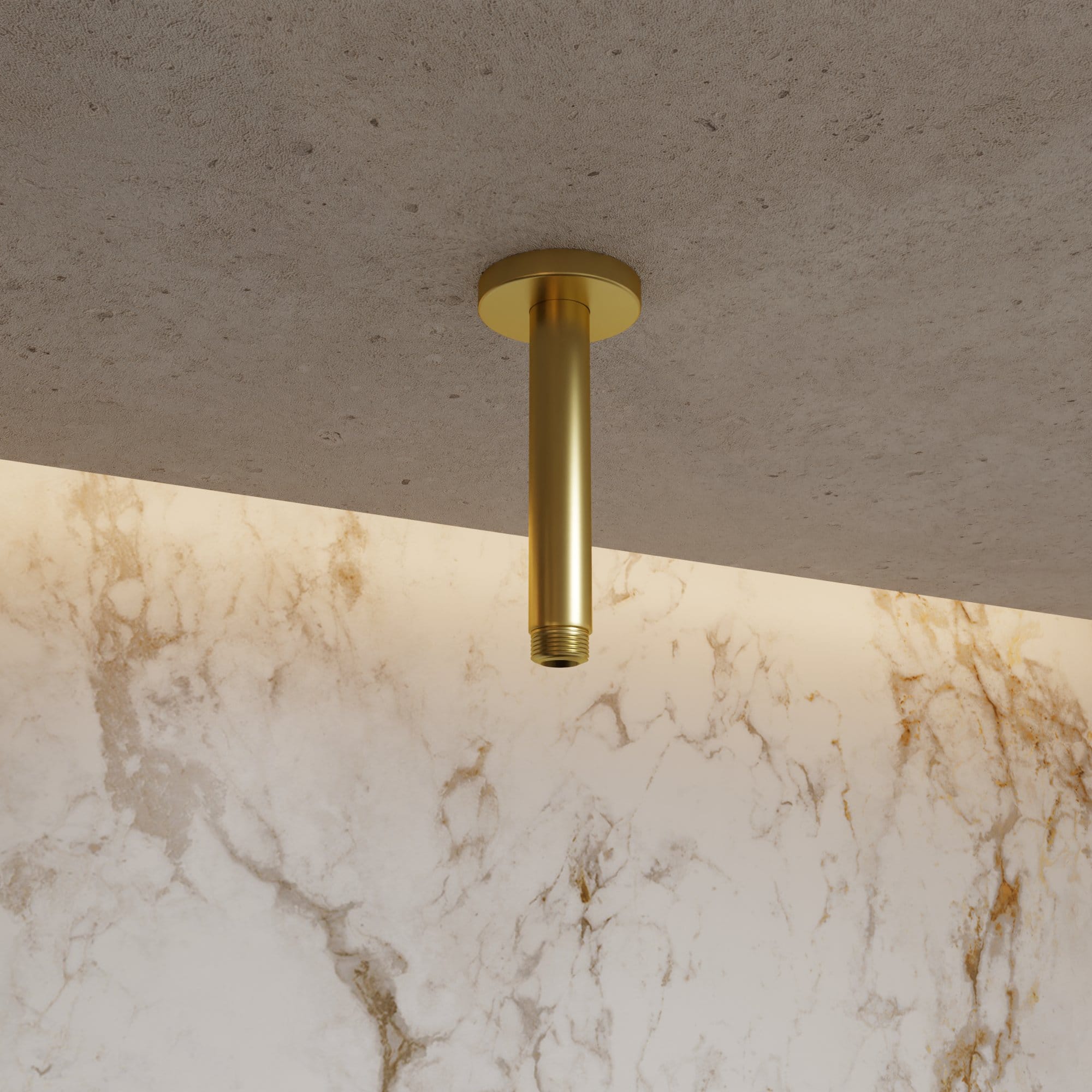 Nelis 02S1-BG Deckenstange 12 cm für Duschsysteme - Gebürstetes Gold – Bild 4