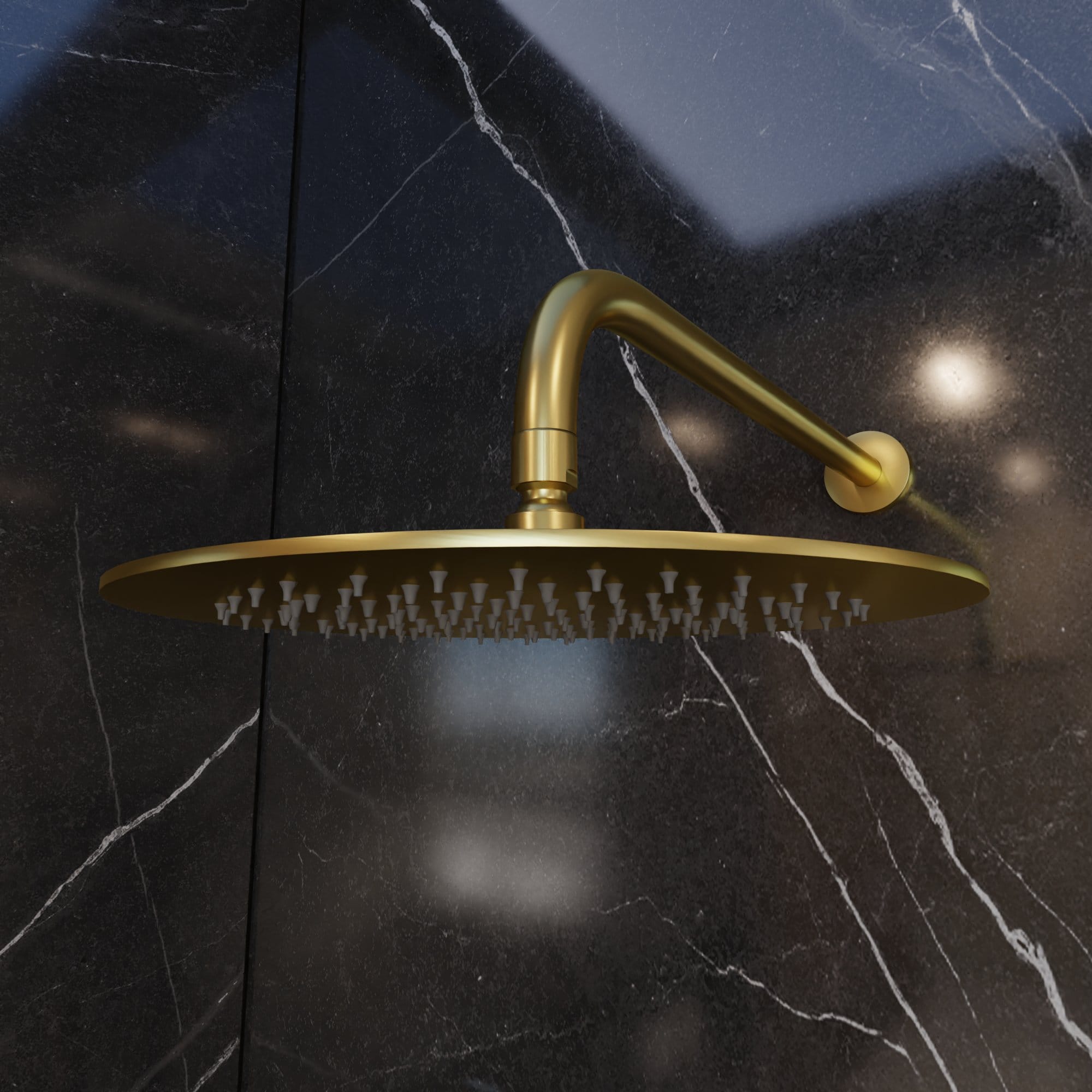 Nelis 01S1-BB Braccio Doccia da Parete 300mm - Ottone Spazzolato - immagine 6