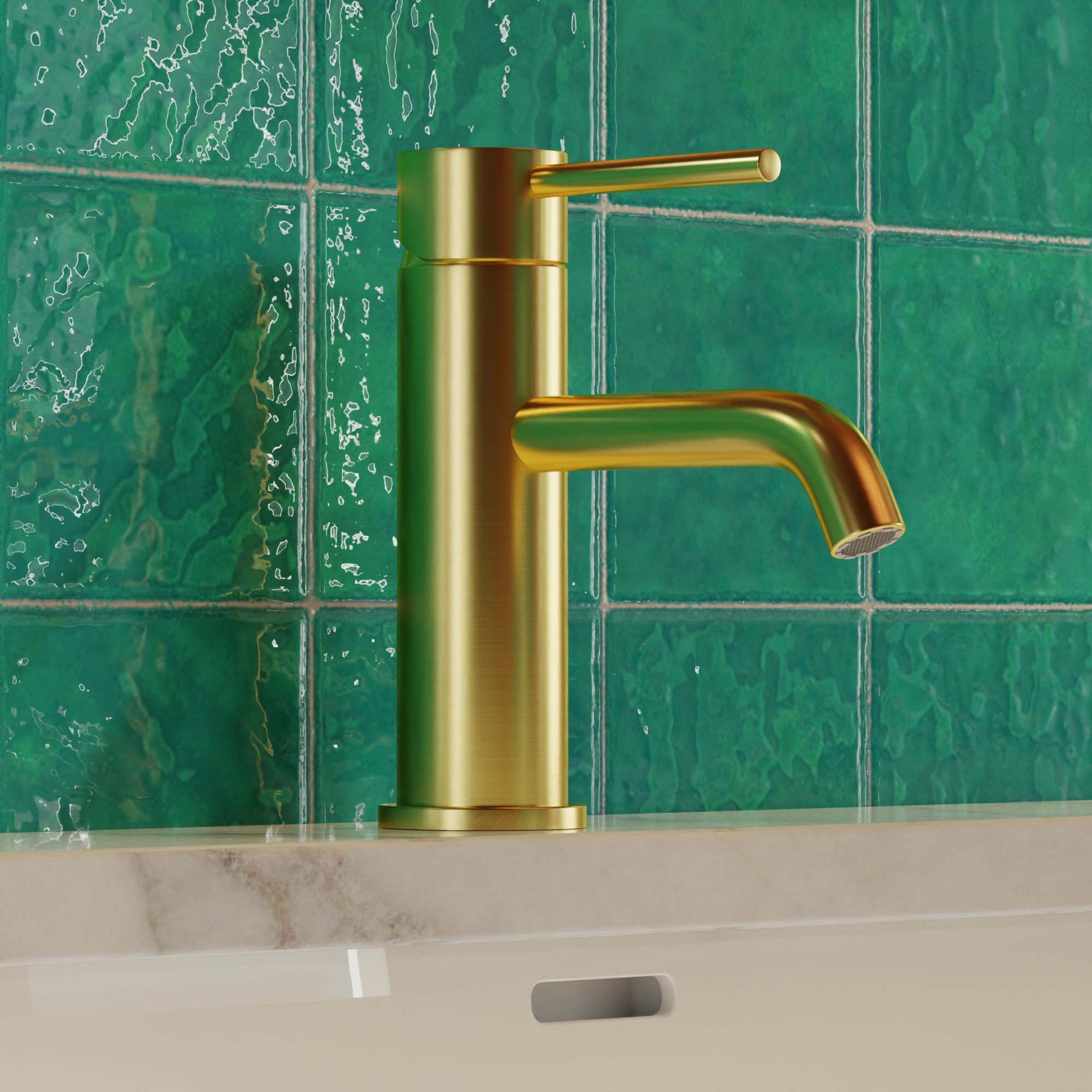 Nelis 144S1-BB Moderner Waschtischmischer – Gebürstetes Messing – Bild 4