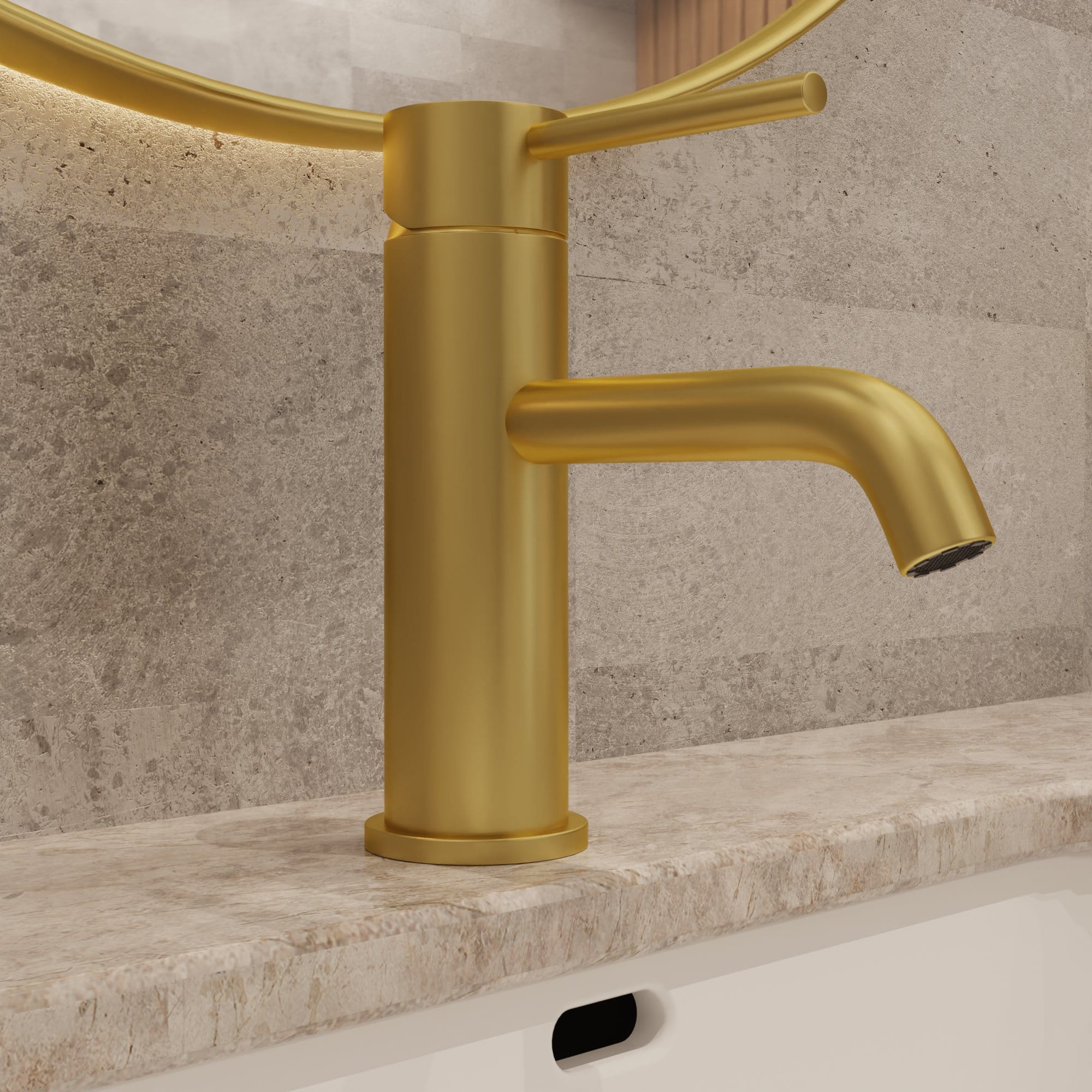 Nelis 144S1-BB Moderner Waschtischmischer – Gebürstetes Messing – Bild 6