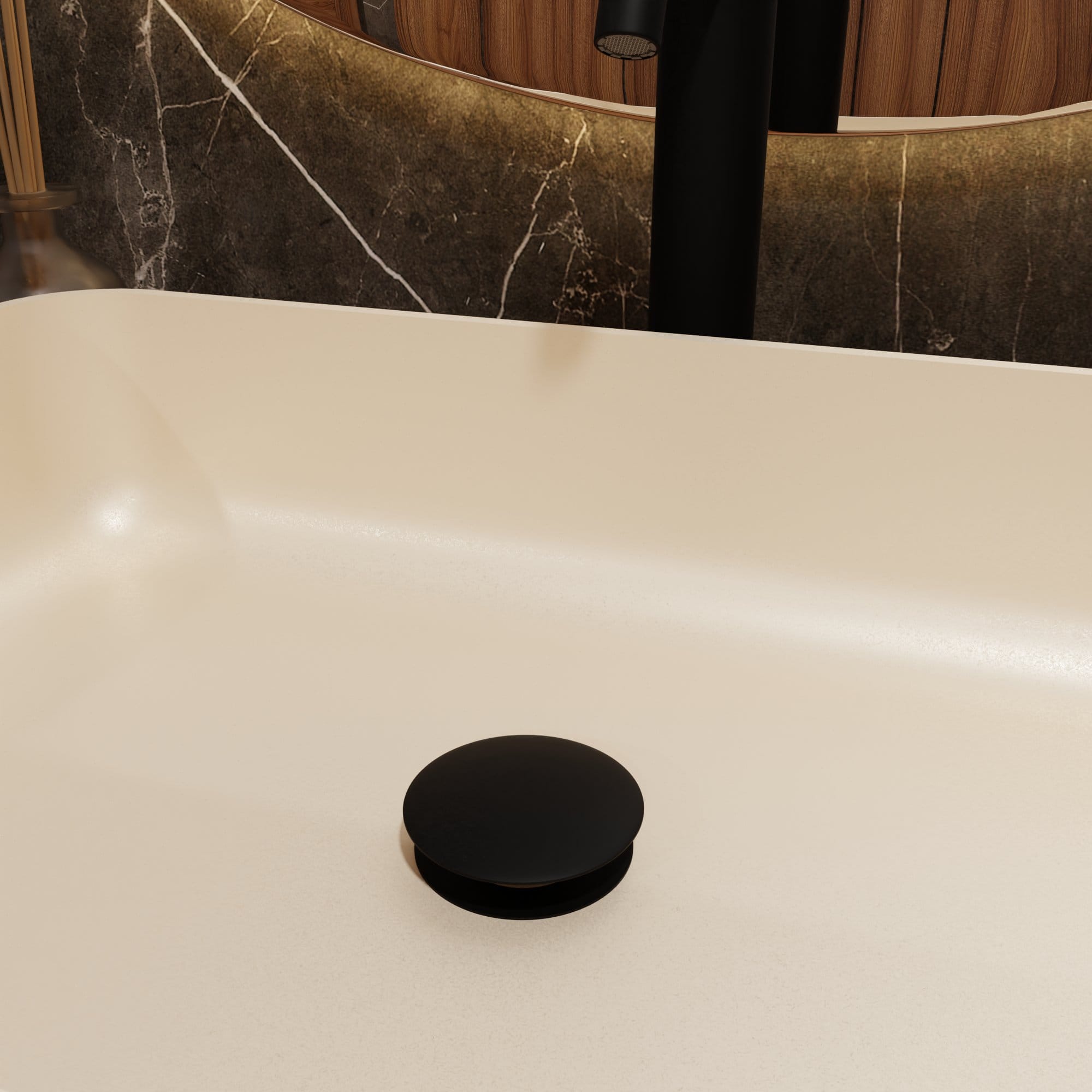 Nelis 03S1-B Click Clack Ablaufventil - Matt Schwarz – Bild 2