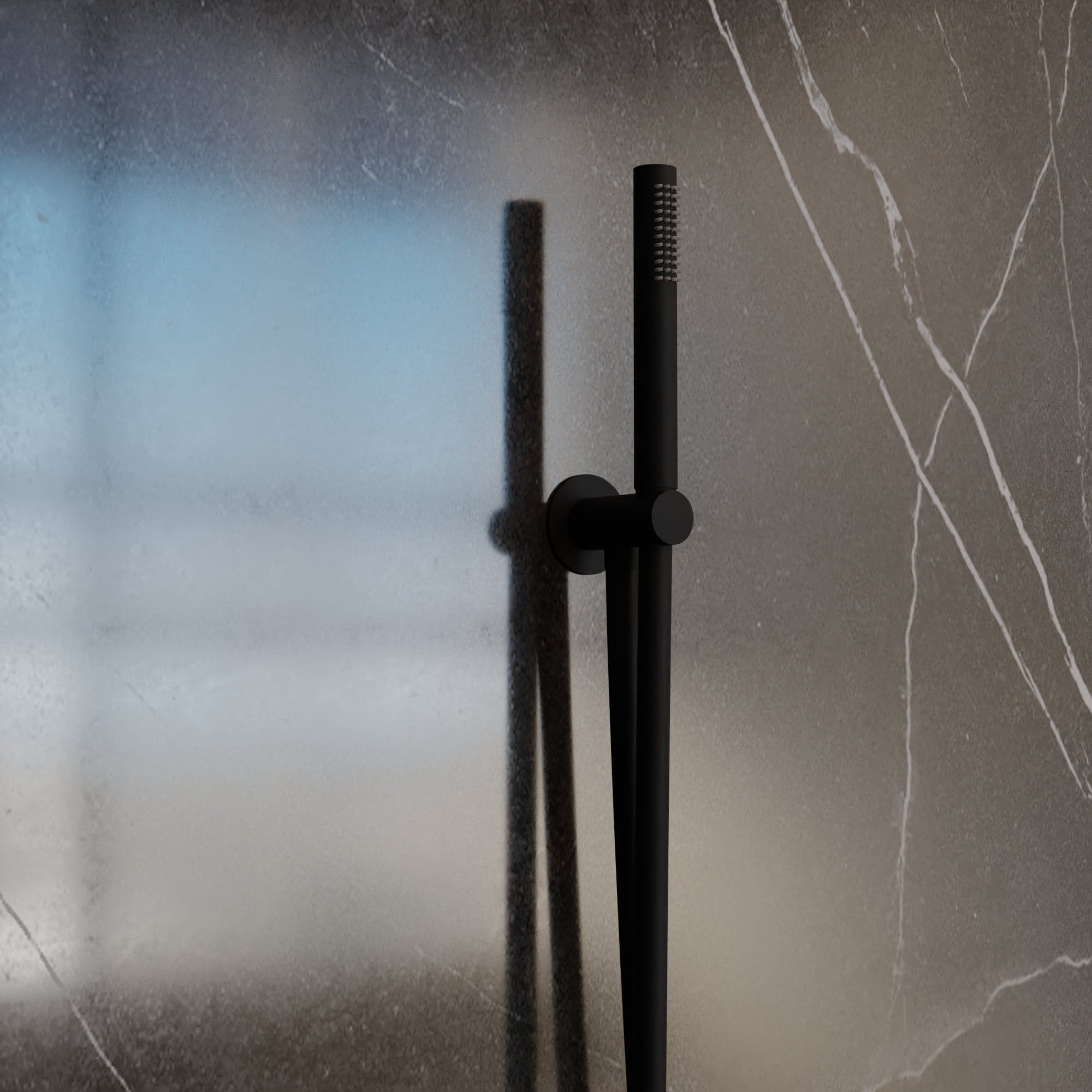 Gustave 26S1-B Handdusch-Set für Unterputz-Duschsysteme – Matt Schwarz – Bild 6