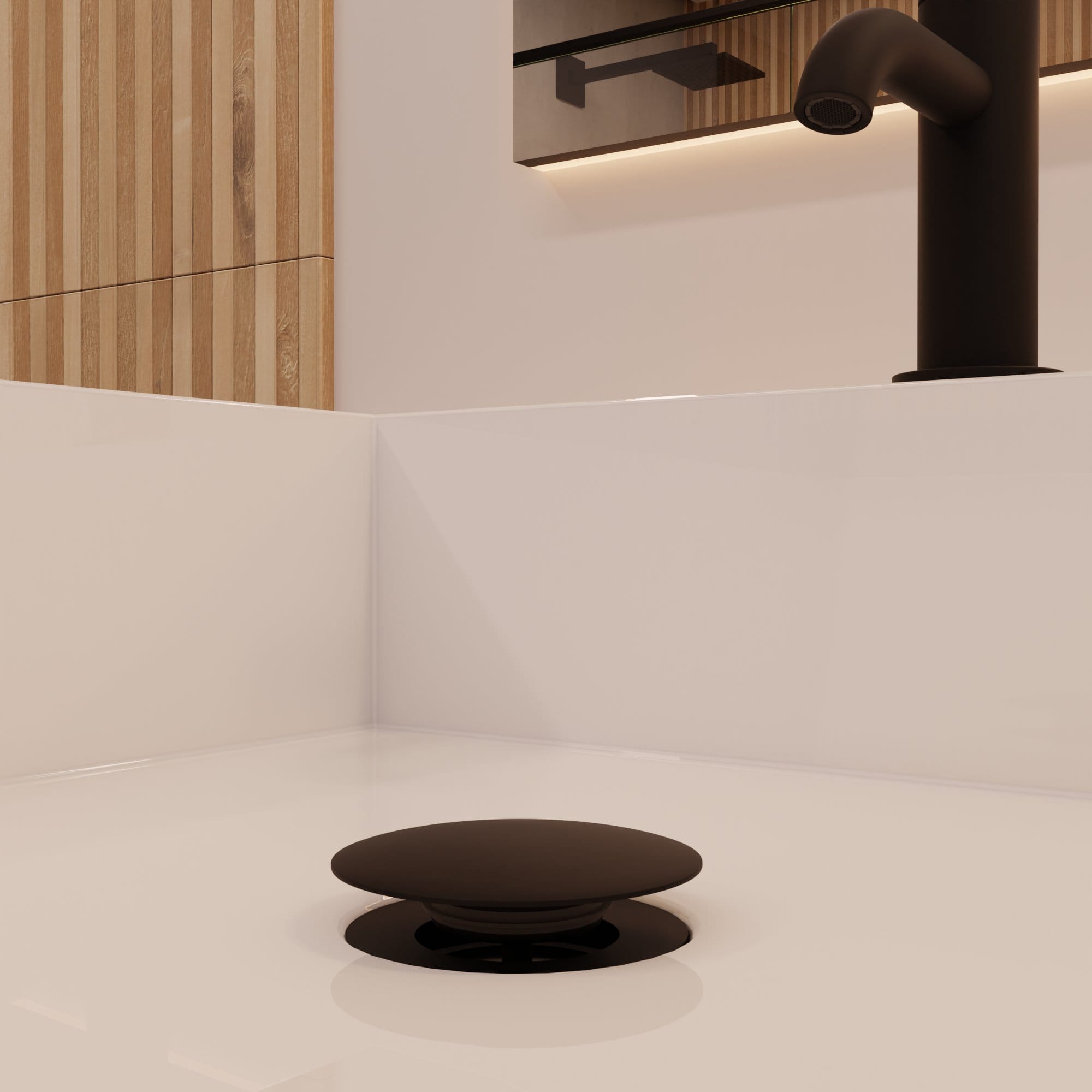 Nelis 03S1-B Click Clack Ablaufventil - Matt Schwarz – Bild 3